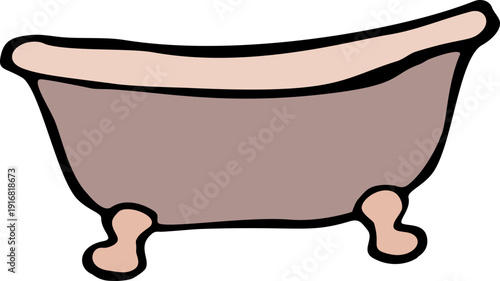 Hand Drawn Doodle Bathtub