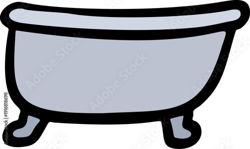 Hand Drawn Bathtub Doodle