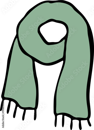 Doodle Winter Scarf Hand Drawn