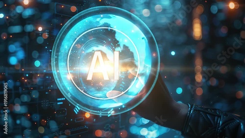 Wallpaper Mural Human triggers button. AI trigger button Torontodigital.ca