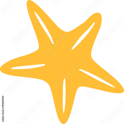 Doodle Starfish Hand Drawn