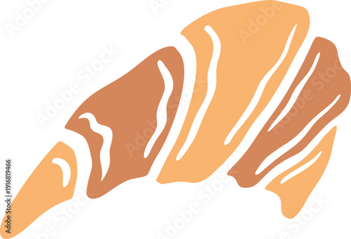 Abstract Croissant Drawing