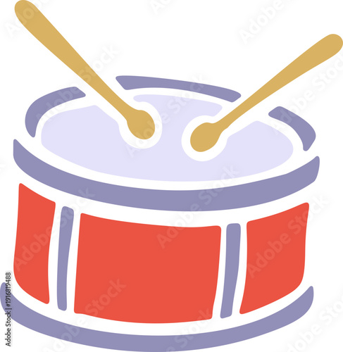 Toy Drum Cartoon Icon