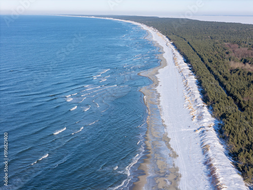 Wallpaper Mural The Baltic Sea in winter. View from above, photo taken with a drone Torontodigital.ca