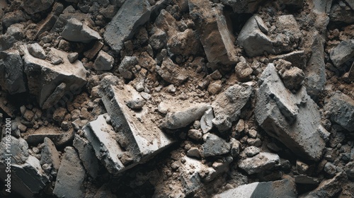 Wallpaper Mural Pile of construction debris and broken concrete rubble on a demolition site Torontodigital.ca