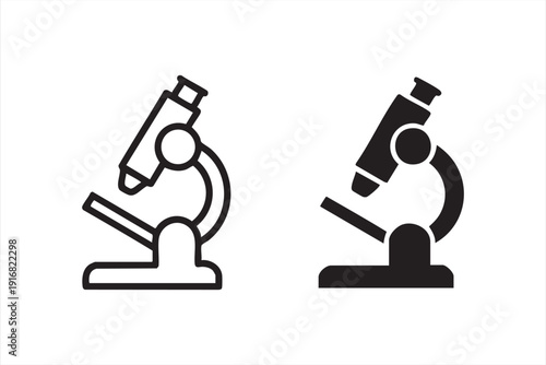 Biology and Chemistry Lab Equipment Black Icon Collection
