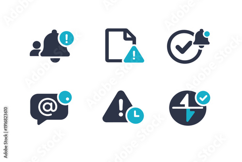 Generation vector mention clean reminder icon image alert simple white system no