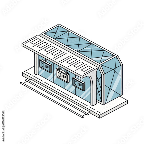 Modern Greenhouse with Glass Panels and Roof.