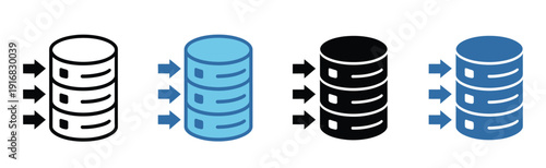 Data Transfer Icon Set, Versatile Multiple Style Vector Icons Representing Upload Download Cloud Sync And Secure Data Exchange For Application Interface Web Design And Technology Presentations.