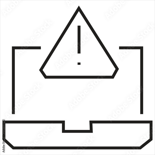 3D vector illustration of a high voltage warning sign with a yellow triangle symbol and black arrow icon isolated on a white background to alert of dangerous electric shock hazard and power risk