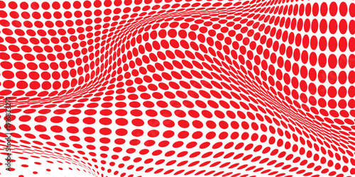 abstract simple red dot wave pattern can be used background.