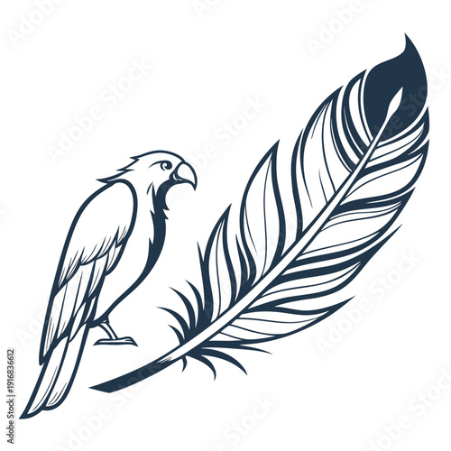 A vibrant and colorful bird logo design featuring delicate wings and feathers ideal for pet stores or wildlife organizations