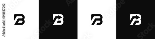 initial Letter B arrow logo icon design. Vector symbol illustration template