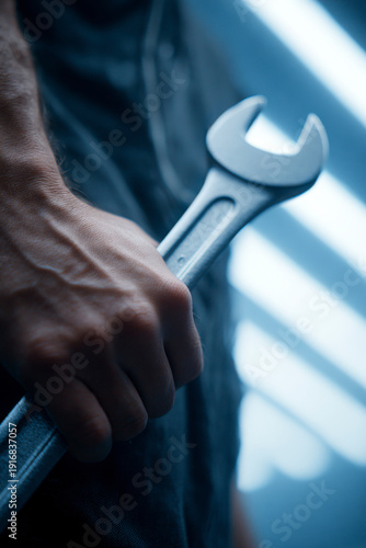 Wallpaper Mural Mechanic Hold Wrench in Hand - Repair, Construction, and Maintenance Torontodigital.ca