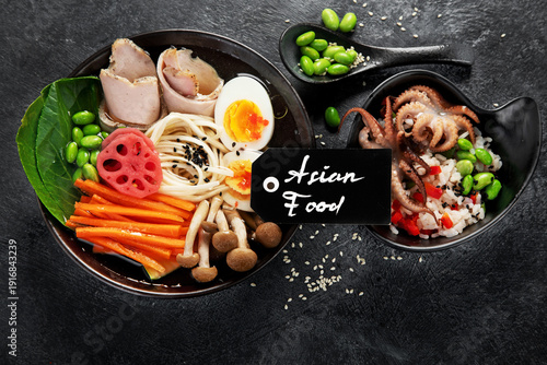 Fototapeta Ramen soup. Traditional Food Concept.