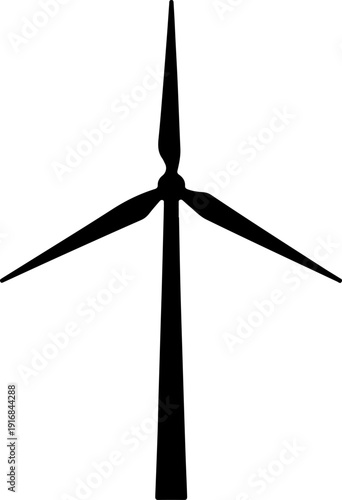 Wind Turbine Renewable Energy Minimal Vector.