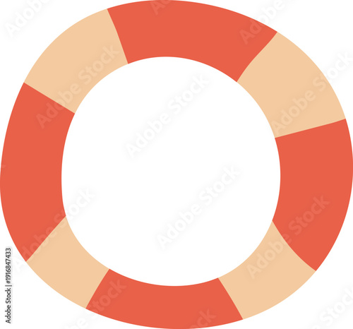 Lifesaver belt color icon. Ship buoy. Marine symbol