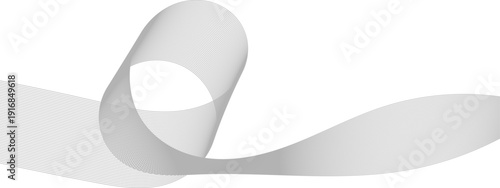 Abstract linear art composition of interlocking wave shapes in gray on a white background, representing complexity and connection.