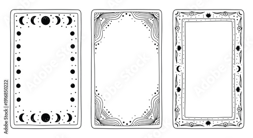 Three ornate playing card backs with unique decorative designs