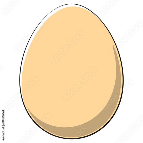 cute egg isolated vector illustration, work of hand drawn