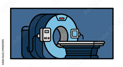 Modern Medical Imaging Technology CT Scanner Machine Illustration for Healthcare and Science