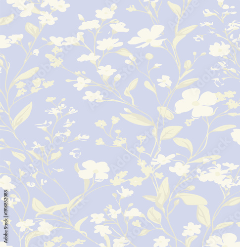 Big flowers pattern, upscale floral pattern. graphical textures floral, trendy colors pattern , flowers background with leaves. vector illustration.