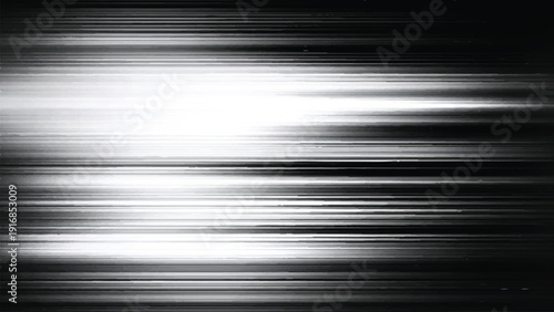 Abstract black and white gradient background with horizontal lines