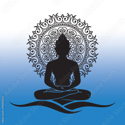 Vesak Buddha Purnima vector illustration