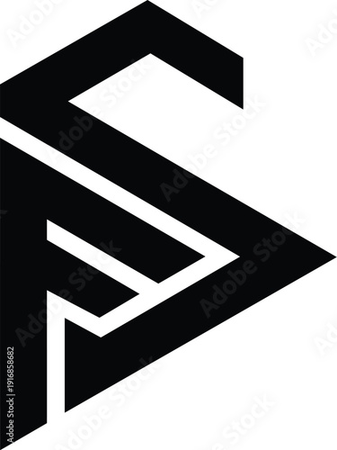 Letter FS minimalist logo