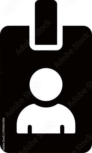 Employee identity card icon isolated on transparent background, user id document