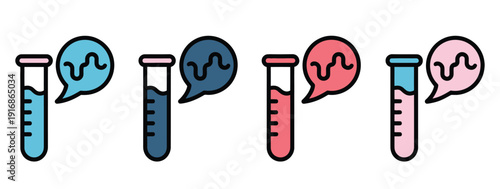 Sperm Analysis Icon Set, Comprehensive Collection Of Laboratory Sperm Analysis Symbols Including Microscope Views And Semen Samples In Versatile Line, Flat, And Filled Vector Styles For Medical And 