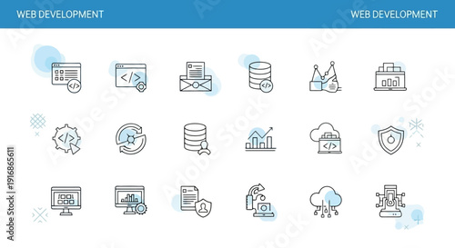 Web Development Icons Collection for Digital Projects.