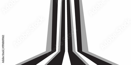Abstract perspective line wave stripes with 3d dimensional effect.