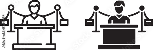 Legal icons set. Law and justice symbols,Judge Court Justice Icon