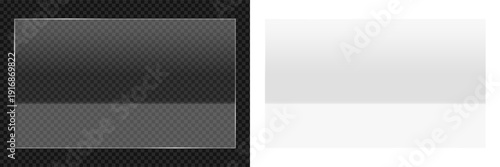 Wallpaper Mural Transparent clear glass panel sheet overlay with horizontal glossy shiny reflection stripe rectangle screen for modern window, tv monitor display realistic, png Torontodigital.ca
