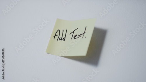 Add Text Message on Sticky Note with Copy Space