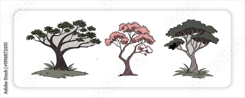 Hand-Drawn Flower with Text Labels Birth April Month Flowers with Eggs, Birds, Cartoon Bees, Flourish,  Rabbits, Script