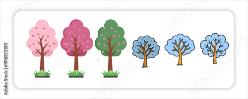 Hand-Drawn Flower with Text Labels Birth April Month Flowers with Eggs, Birds, Cartoon Bees, Flourish,  Rabbits, Script