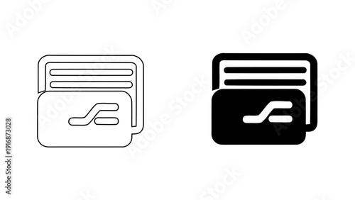 Credit card icon for online payment and digital banking transaction