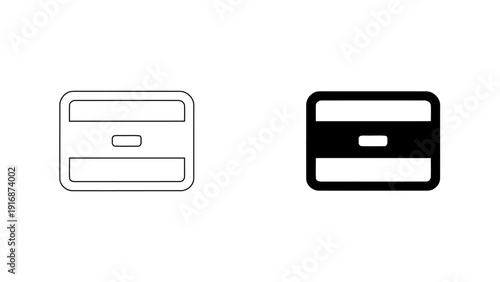 Credit card icon for online payment and digital wallet transaction