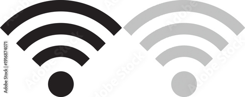 Wifi signal icon. wireless network symbol for internet connection. modern communication technology vector