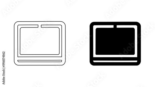 Laptop icon for digital workspace and remote work technology