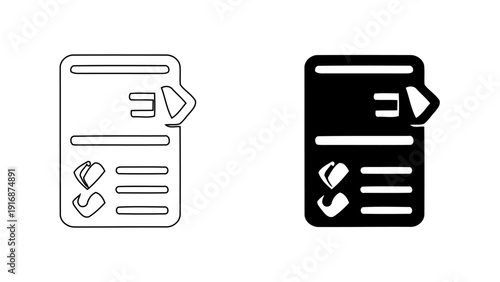 Profile ID card icon for user identification and personal account verification
