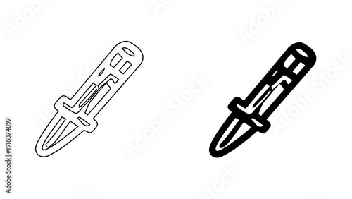 Fountain pen icon for professional signature and luxury writing stationery