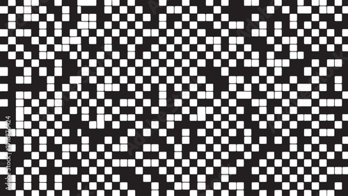 Black and white pixelated mosaic pattern
