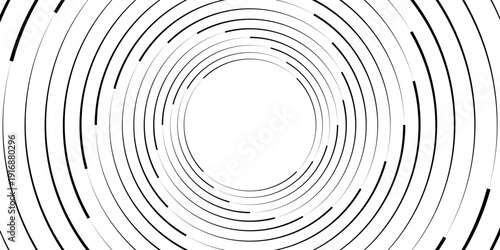Psychedelic Warped Lines Optical Illusion Texture. Abstract Geometric Background Vector Design. Black and White Modern Pattern Op Art Illustration.
