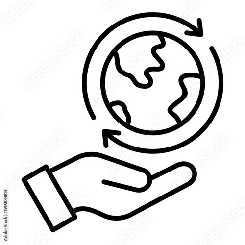 Corp Responsibility Line Style Icon