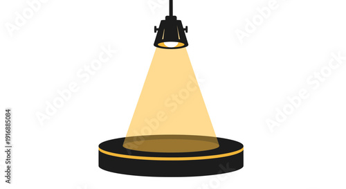 Spotlight on Empty Stage Podium - Presentation, Award, Performance