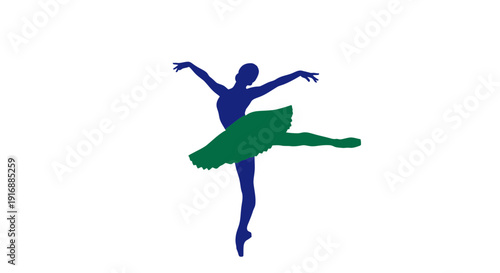 Ballet Dancer Silhouette Elegant Pose