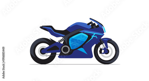 Futuristic Electric Motorcycle
